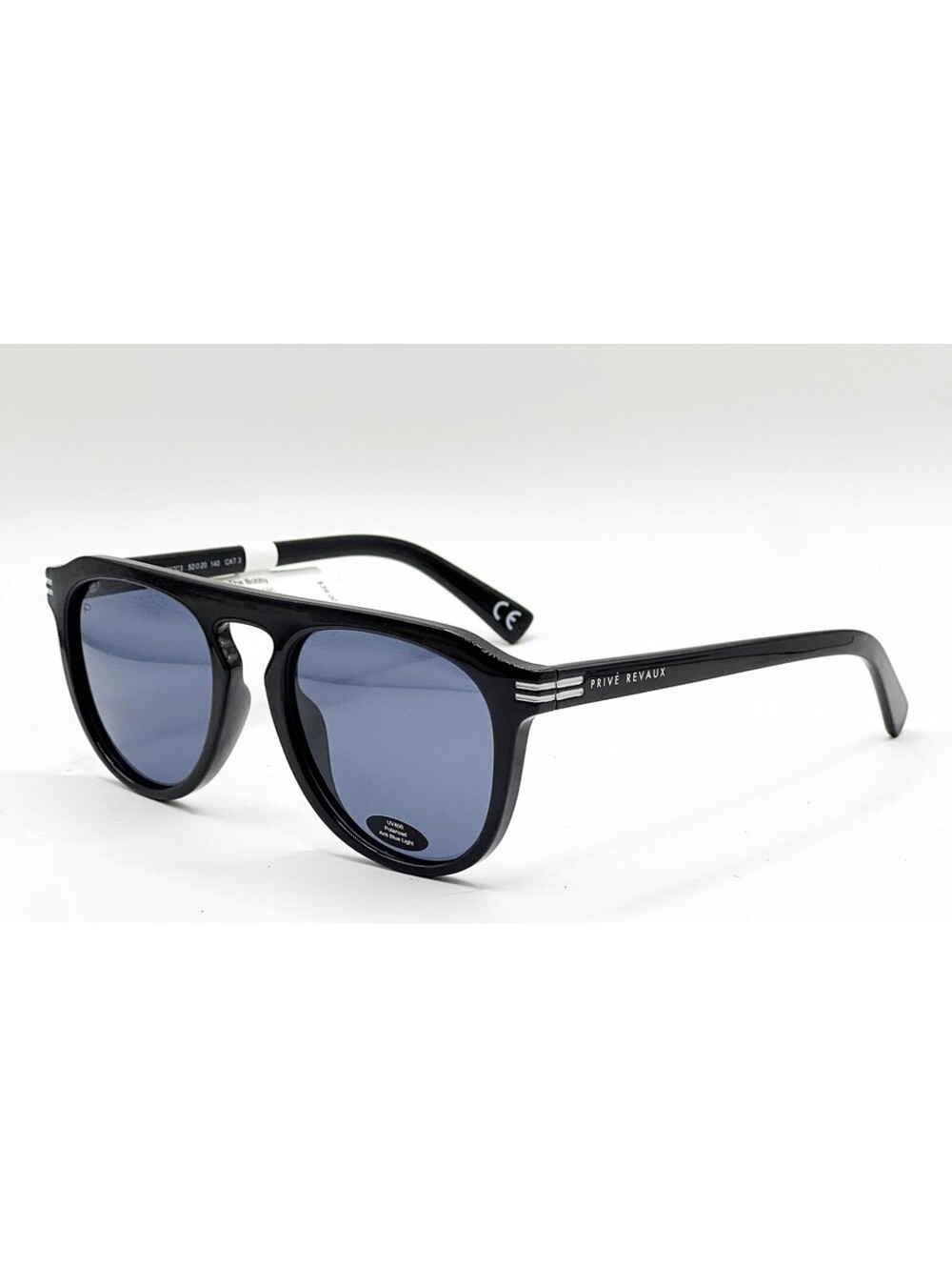 Prive Revaux The Bobby 807C3 Black Aviator Authentic Sunglasses 52-20